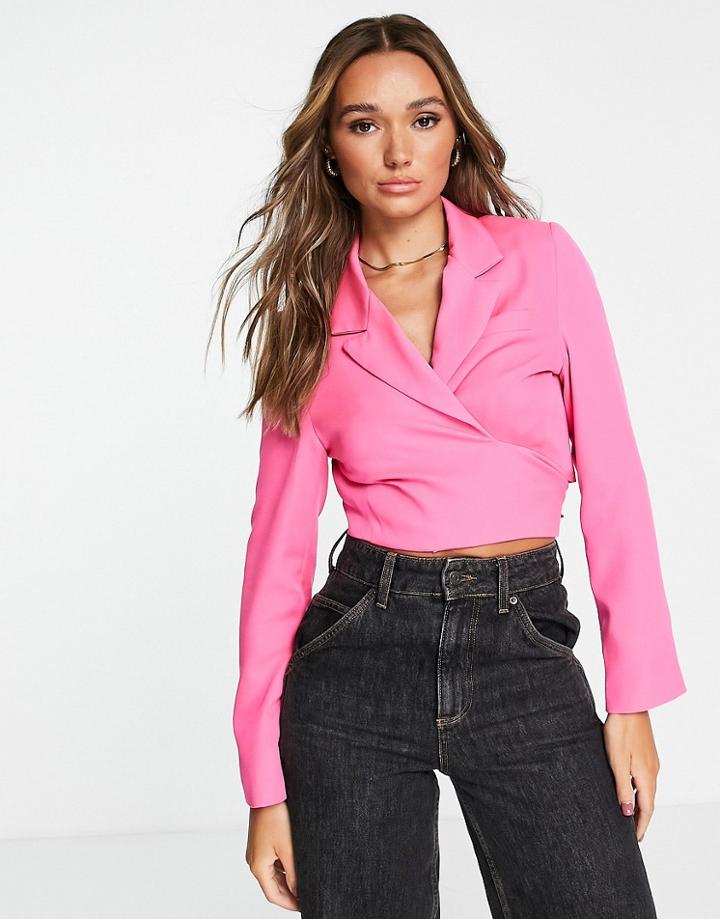 Rare London Wraparound Blazer In Pink - Part Of A Set