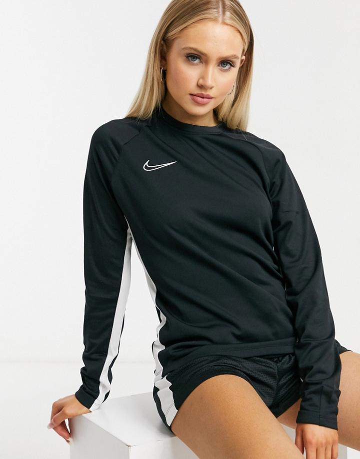 Nike Football Academy Long Sleeve Top In Black