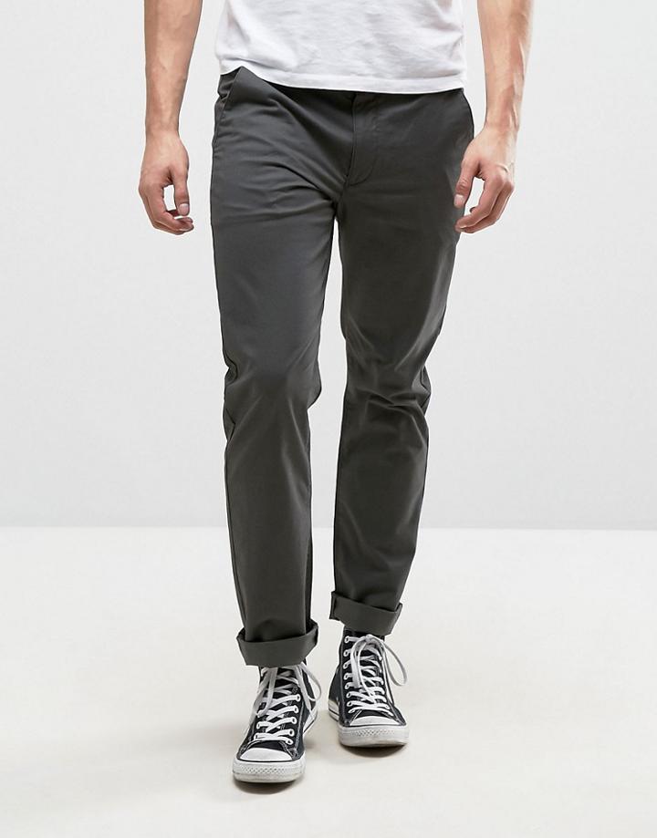 Farah Elm Chino In Slim Fit Gray - Gray