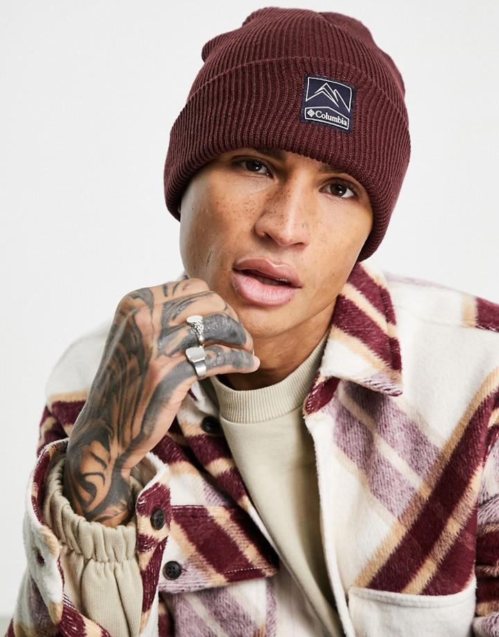 Columbia Whirlbird Beanie In Burgundy-red