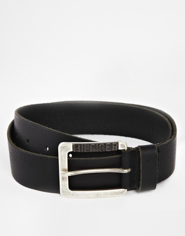 Tommy Hilfiger Yelp Leather Belt - Black