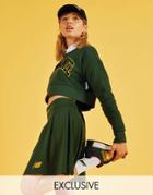 New Balance Pleated Skirt In Green- Exclusive To Asos