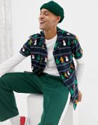 Another Influence Holidays Gingerbread Short Sleeve Shirt - Navy