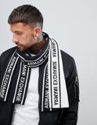 Armani Exchange Scarf In Navy - Navy