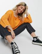 Free People Bardot Sweater In Orange