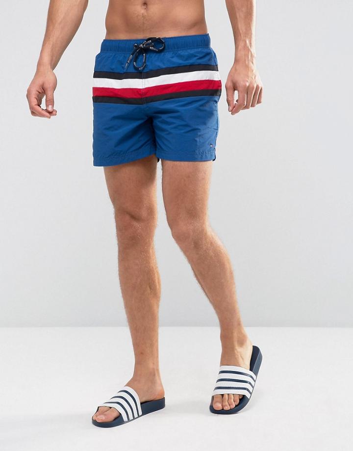 Tommy Hilfiger Swim Shorts Icon Stripe In Blue - Blue
