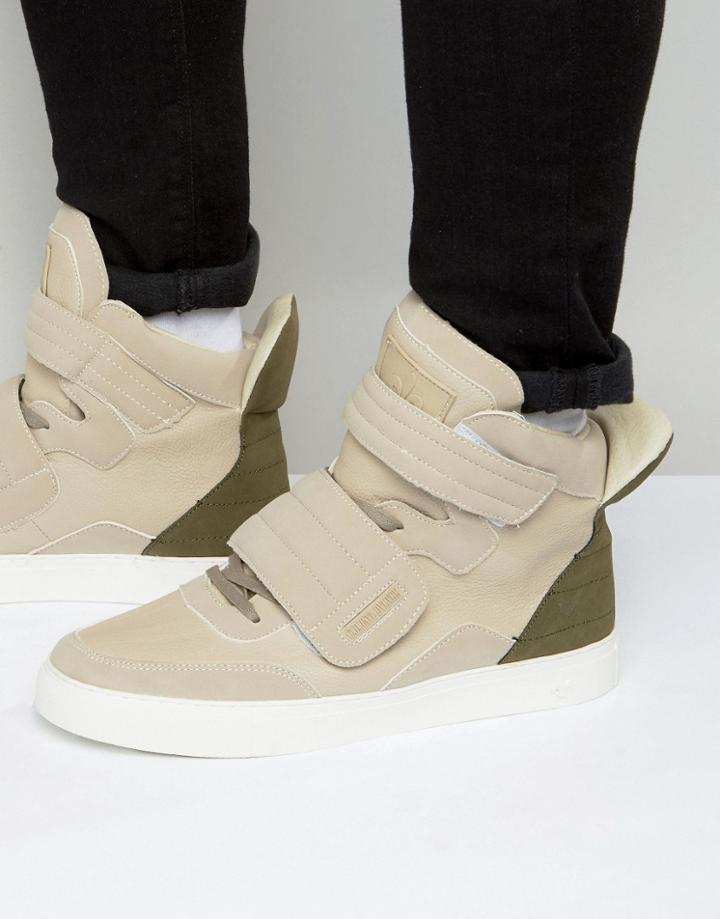Criminal Damage Tribeca High Top Sneakers - Beige