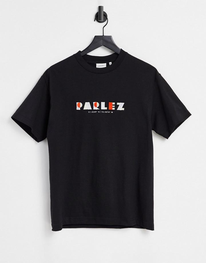 Parlez Ohlson Embroidered T-shirt In Black