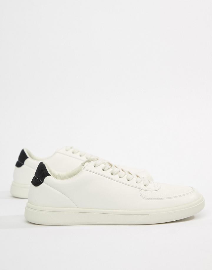 Asos Design Sneakers In White With Perforation