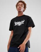 Fairplay Flame Logo Print T-shirt In Black - Black