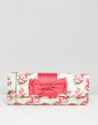 Lotus Floral Clutch Bag - Pink Floral