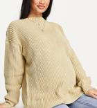 Glamorous Bloom Scoop Back Sweater In Oatmeal-neutral