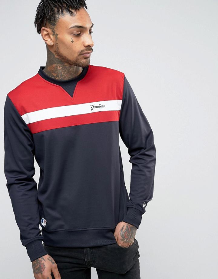 New Era Poly Sweatshirt With Yankees Panel Logo - Navy