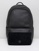 Timberland Leather Backpack In Black - Black