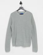 Jack & Jones Originals Ribbed Crew Neck Sweater-grey