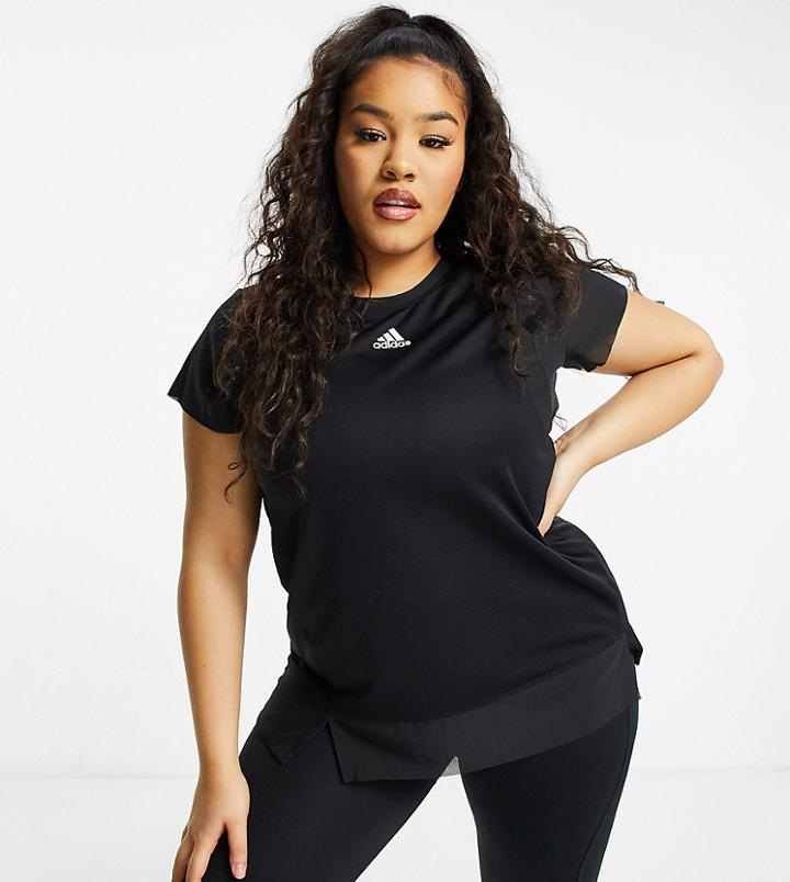 Adidas Training Plus Heat. Rdy T-shirt In Black