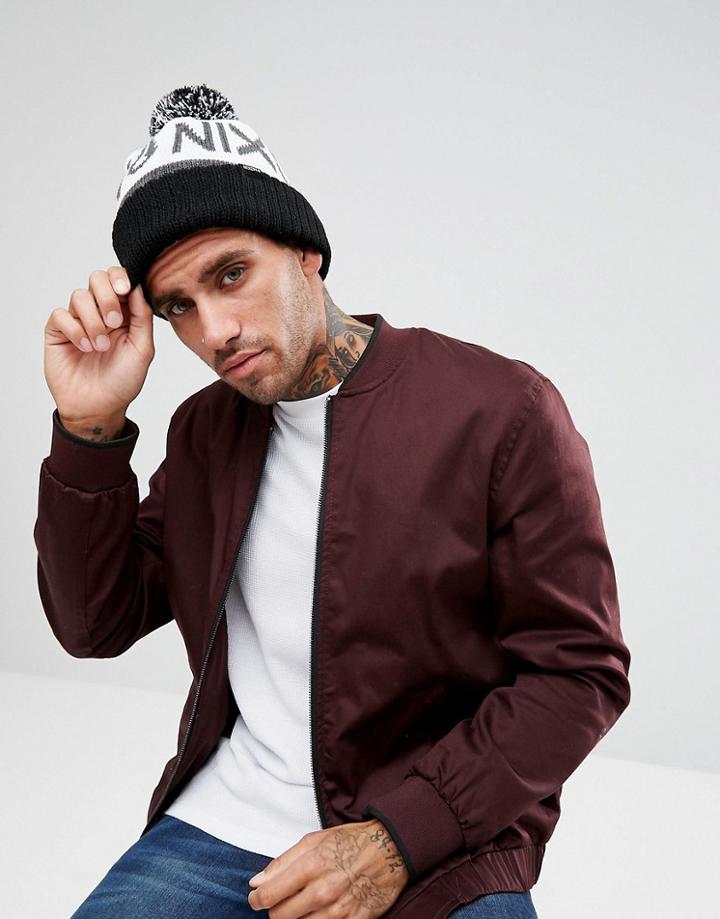 Nixon Teamster Bobble Beanie - Black
