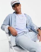 Tommy Hilfiger Icon Logo Stretch Slim Fit T-shirt In Sweet Blue-blues