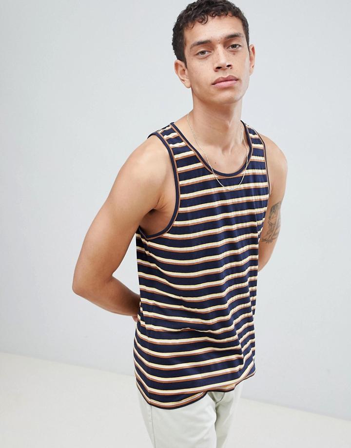 Bellfield Tank With Vintage Stripe - Navy