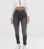 Reclaimed Vintage Inspired The '90 Skinny Jeans In Gray Wash-green