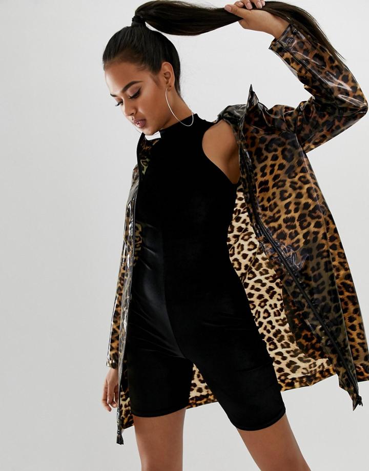 Asos Design Animal Rain Jacket - Multi