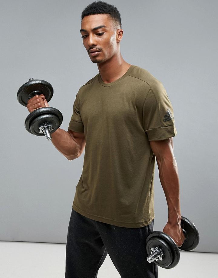 Adidas Athletics Stadium T-shirt In Green Bs2209 - Green