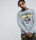 Aape By A Bathing Ape Long Sleeve T-shirt With Camo Logo And Taping - Gray