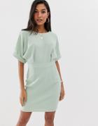 Asos Design Wiggle Mini Dress - Green