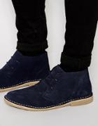Ben Sherman Aiit Desert Shoes In Navy - Blue