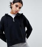 Na-kd Zip Detail Hoodie In Black