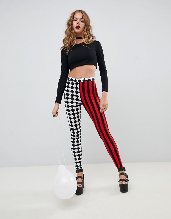Asos Design Halloween Harlequin Legging - Multi