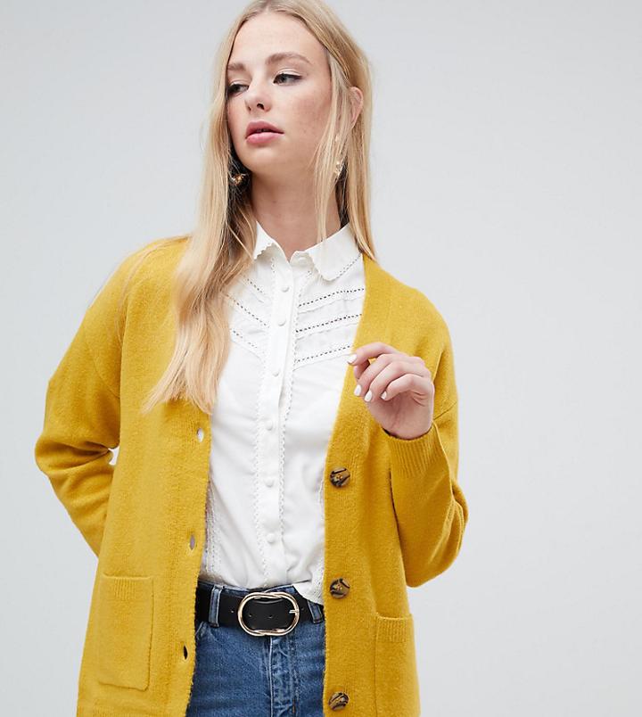 Warehouse Cardigan In Mustard - Yellow