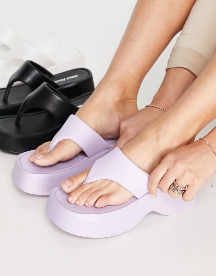 Public Desire Kaye Chunky Flatform Sandals In Lilac-purple