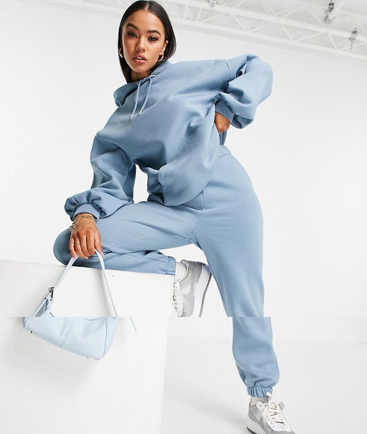 Asos Design Tracksuit Oversize Hoodie / Oversize Sweatpants In Sea Blue-blues