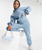 Asos Design Tracksuit Oversize Hoodie / Oversize Sweatpants In Sea Blue-blues