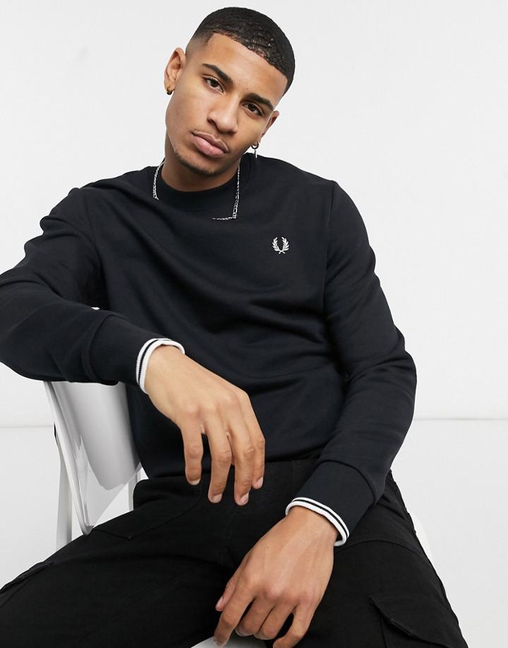 Fred Perry Crew Neck Sweat In Black