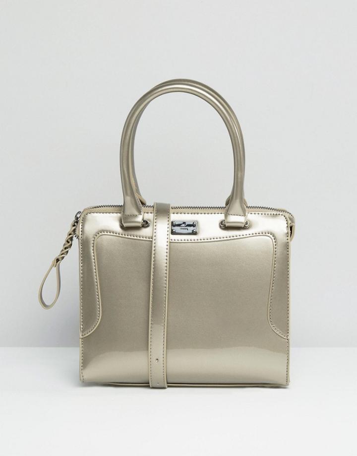 Pauls Boutique Patent Tote Bag In Silver - Silver
