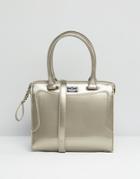 Pauls Boutique Patent Tote Bag In Silver - Silver