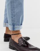 Classics 77 Plaited Wax Cord Anklet-multi