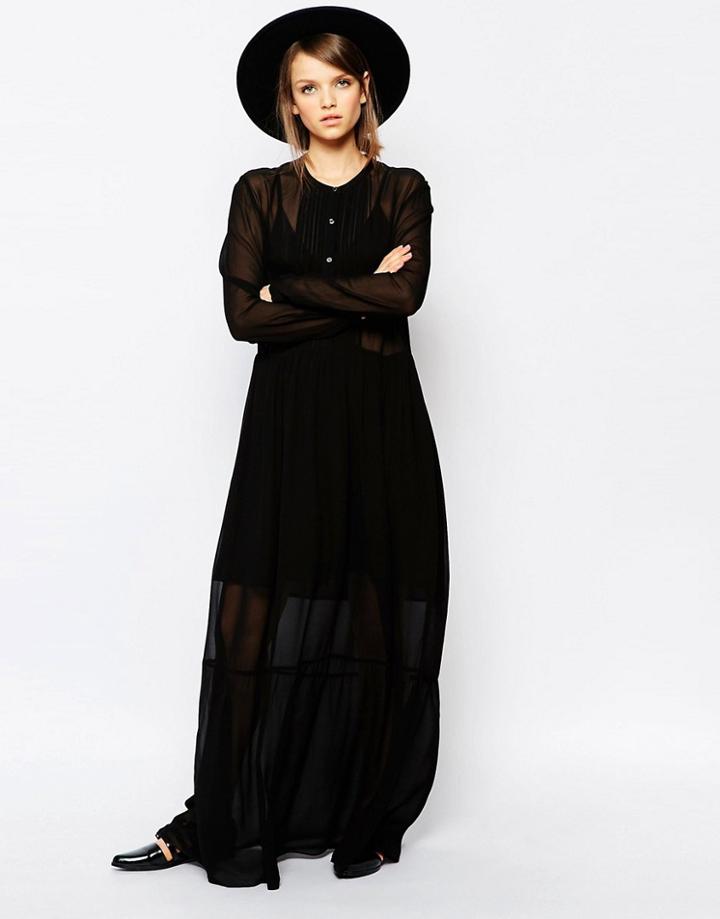 Samsoe & Samsoe Kwan Maxi Smock Dress - Black
