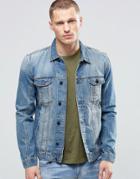 Religion Nolita Washed Denim Jacket - Blue