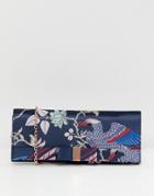 Ted Baker Chinoiserie Bow Clutch Bag - Navy