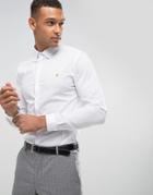 Farah Classic Shirt In Skinny Fit With Stretch - White