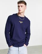 Polo Ralph Lauren Sport Capsule Central Logo Long Sleeve Top In Navy