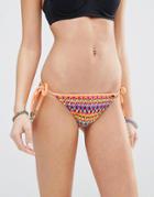 Lepel India Tie Side Pant In Coral - Coral