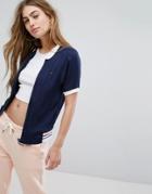 Tommy Hilfiger Logo Bomber Jacket - Blue