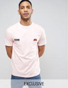 Ellesse Ringer T-shirt With Small Logo - Pink