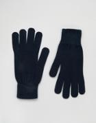 Selected Homme Gloves Leth - Navy