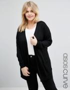 Asos Curve Longline Cardigan - Black