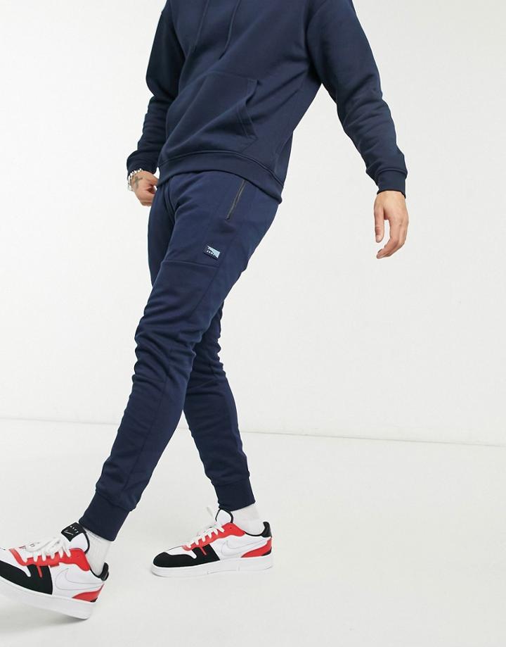 Jack & Jones Core Set Sweatpants In Navy